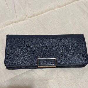 Tumi Navy Women's Wallet with Gold Accent